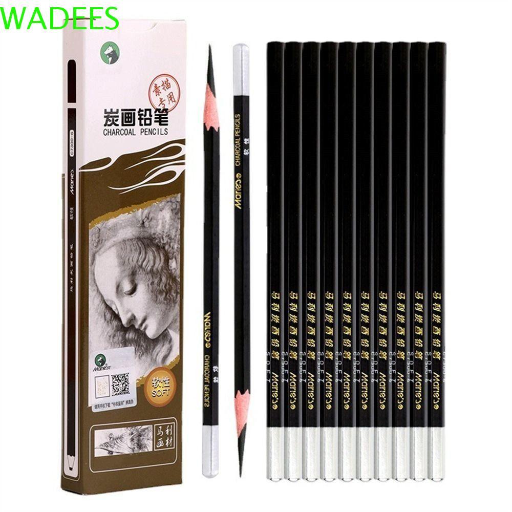 WADEES 12 ชิ้นดินสอ Hard Charcoal 7B 8B 10B Professional 12 ชิ้น/กล่องดินสอสีดํา 12B 14B 2B ดินสอ