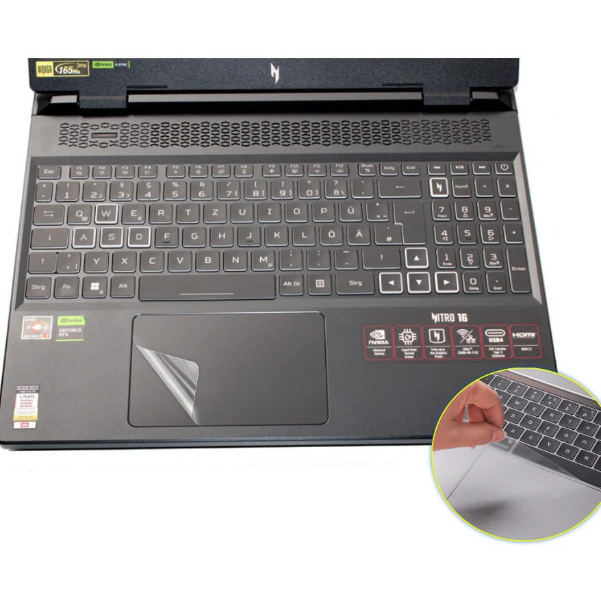 Matte Touch Pad ทัชแพดป้องกันฟิล์มสติกเกอร์สําหรับ Acer Nitro 16 An16-41 Nitro 16 แล็ปท็อปสําหรับเล่