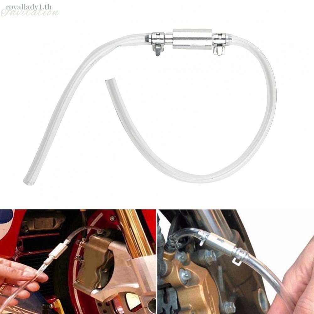 Motorcycle Bleed Way Valve Tube Aluminum & Rubber Automotive Kit Brake Bleeder