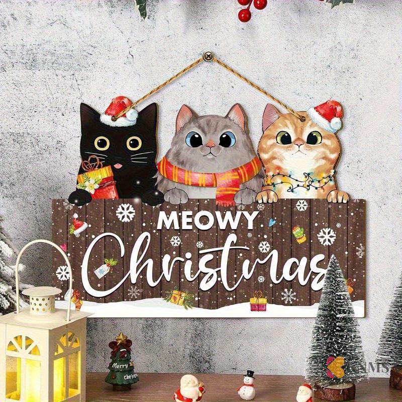 KNMSA] 1Pc Christmas nucking Cute Cat Pendant Christmas Party Door Christmas Tree Decoration Bedroom