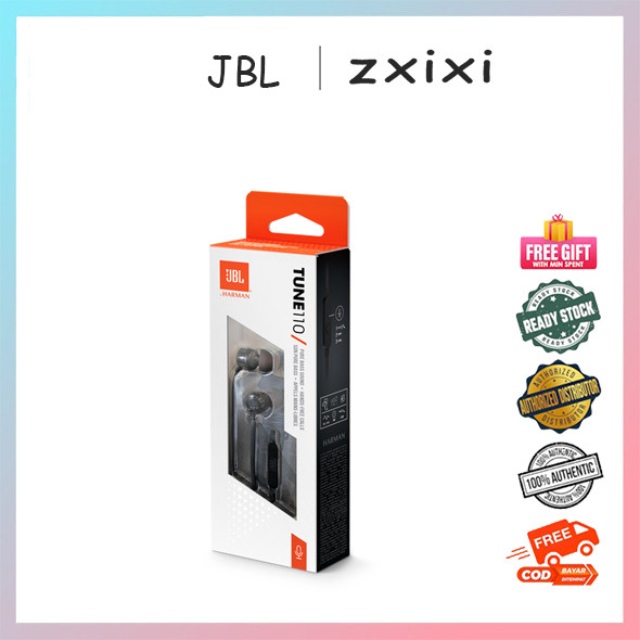 JBL T110 หูฟังแบบมีสาย T110 สเตอริโอเพลงซับวูฟเฟอร์หูฟังกีฬาหูฟังพร้อมการควบคุม