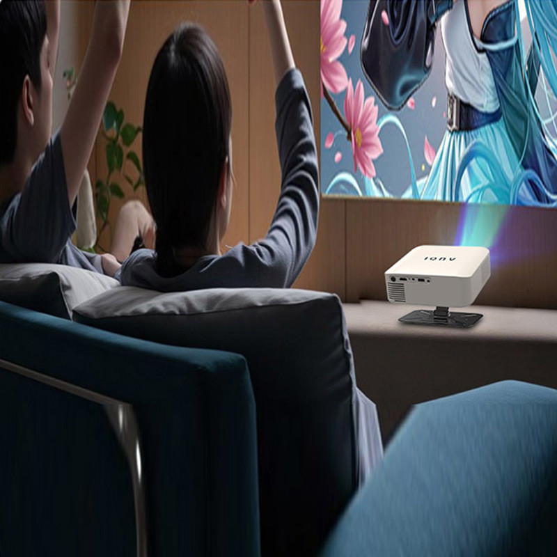 โปรเจคเตอร์ V318 โลหะ Gimbal อุปทานโดยตรง Full HD สีขาว Wall Direct Projection โปรเจคเตอร์แบบพกพา 10