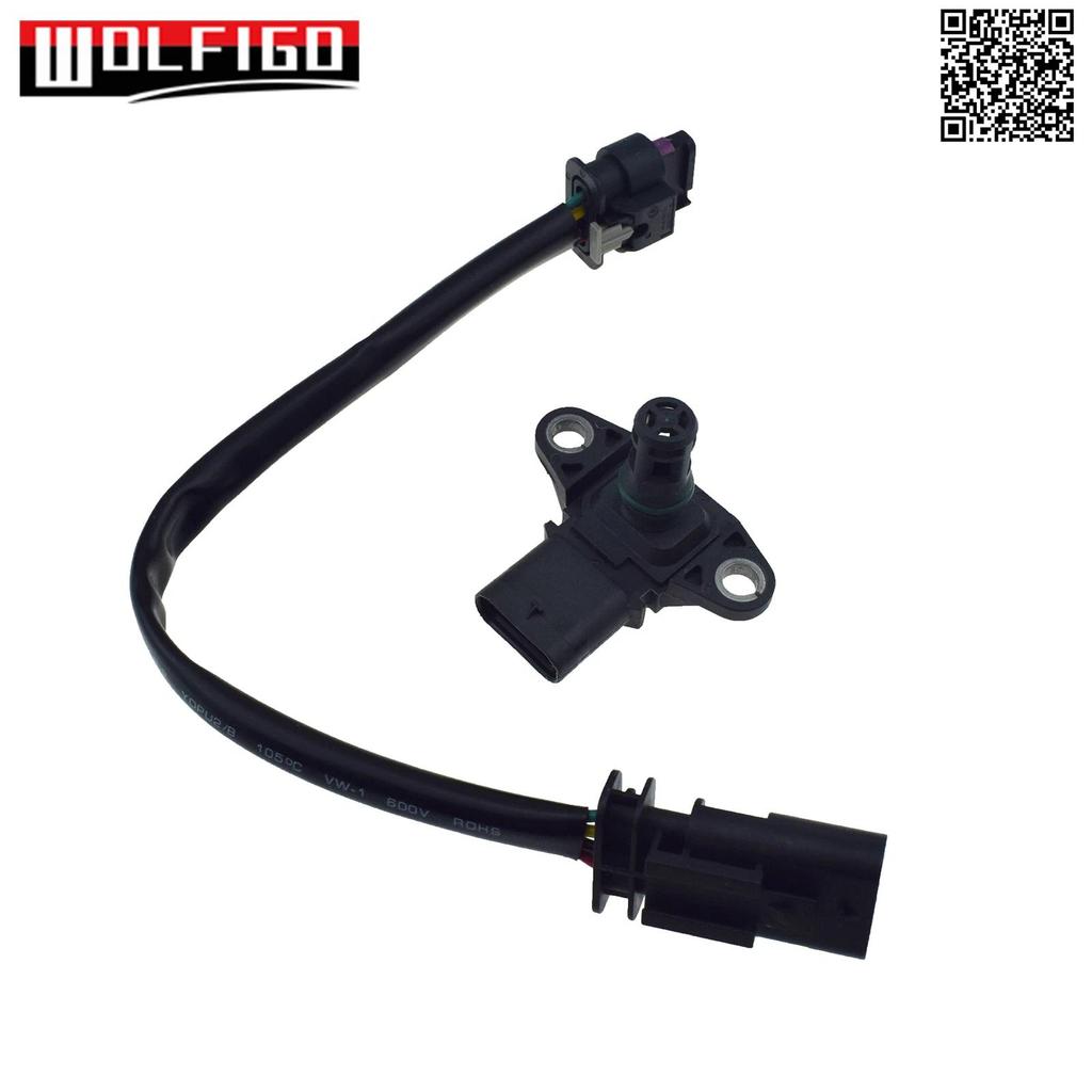 เซ็นเซอร์ความดันแผนที่ 4Bar หรือไม่มีสายรัดเชื่อมต่อสําหรับ BMW 135i 335i 535i N54 N55 13627843531,1