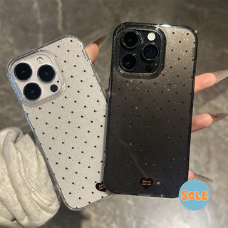 🍟Sole🍟เคสใสกากเพชรลายน่ารักๆ สำหรับเคส iPhone 17 11 Pro Max 13 11 12 14 15 Pro Max 7 8 14 16 Plus X XS XR Max SE 2020