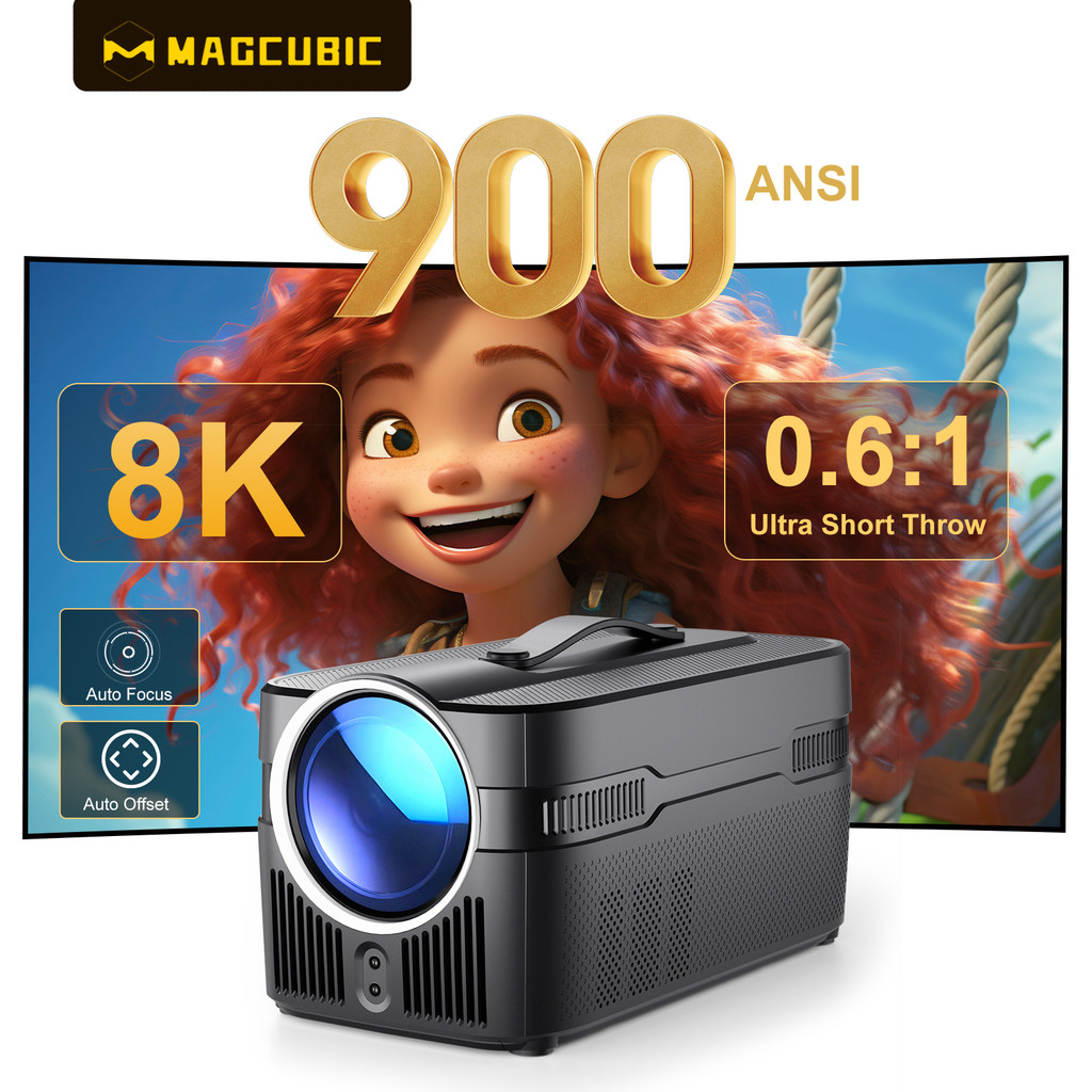 Magcubic Auto Focus Android 11 HY450 C โปรเจคเตอร์ 900ANSI Full HD 1080P 8K 4K วิดีโอภาพยนตร์โฮมเธีย