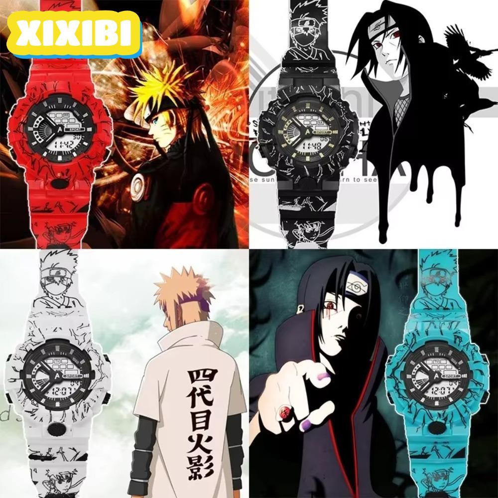 XIXIBI Naruto Anime Watch, กันน้ํา Itachi Kakashi Naruto เด็กนาฬิกาข้อมือดิจิตอล,ปรับการ์ตูนชายหญิงก