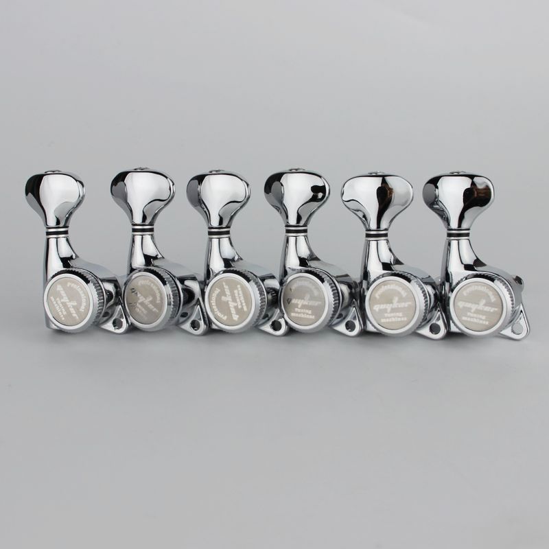 GUYKER Chrome Silver Lock String Tuners กีตาร์ไฟฟ้าหัวเครื่องจูนเนอร์