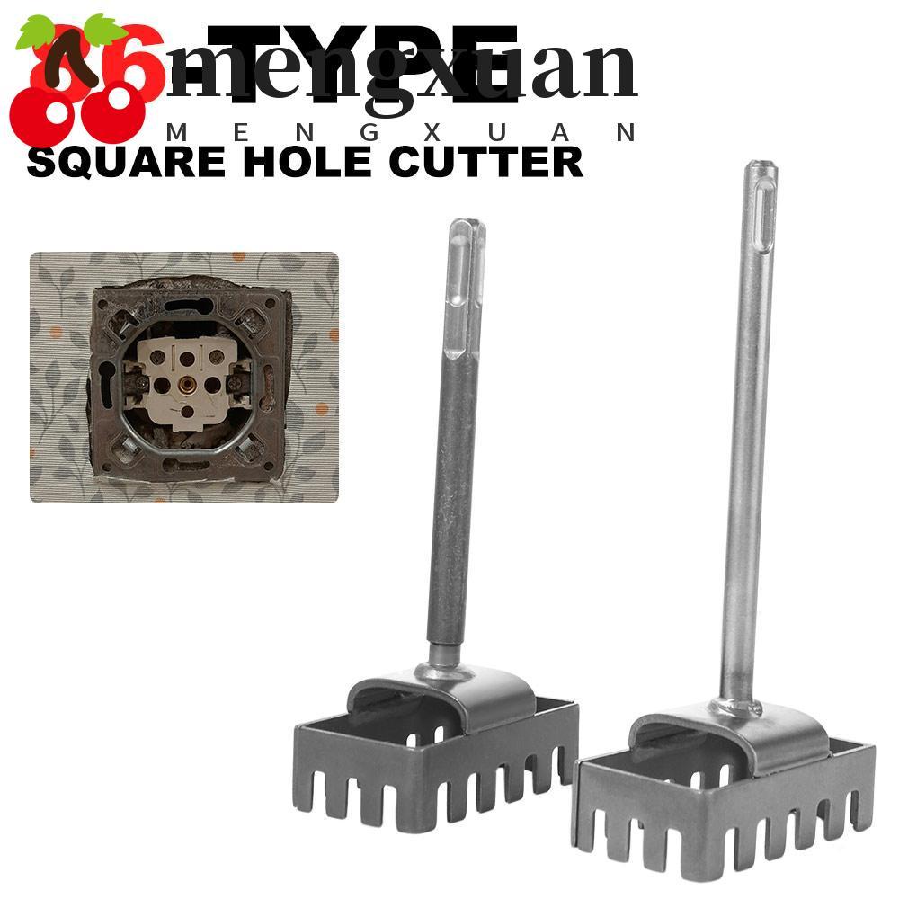 MENGXUAN เครื่องตัดรูสี่เหลี่ยม, Slotting Quick Cutting Square Socket Puncher, Round-handle 2 Pits 2