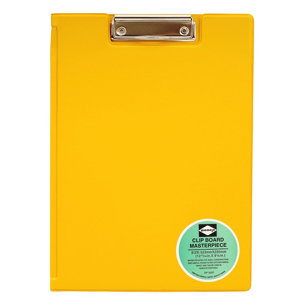 PENCO Clipboard A4 Yellow [DP3297], Japan Diary/ Journal Stationery