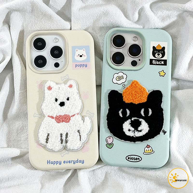 เคสไอโฟน11 การ์ตูนลูกสุนัขน่ารักนุ่ม สำหรับ IPhone 15 11 16 13 14 12 Pro Max 7Plus X XS Max XR 14 15 16 8 7 Plus