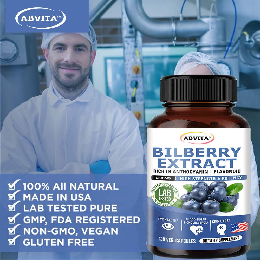 ​ ABVITA สารสกัดบิลเบอร์รี่ 1200 มก. แคปซูลสูงในพืช Anthocyanin & Flavonoid รองรับน้ําตาลในเลือดและระดับ Cholesterol - รูปที่ 3