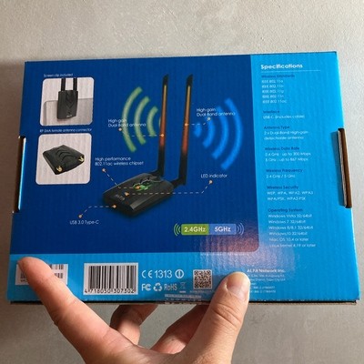 ผลิตในไต้หวัน ALFA AWUS036ACH RTL8812AU การ์ดเครือข่าย BT5 Kali Linux MAC