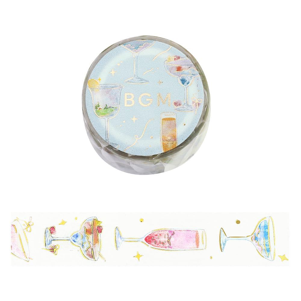 เทปใสพิมพ์ลายด้วยแผ่นทองแบบ BGM สำหรับตกแต่งชีวิตและค็อกเทลสุดเก๋ BM-CDG009