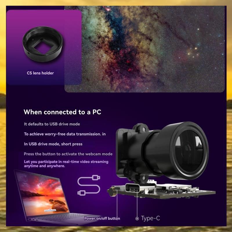 (PTL)Enhanced Night Clarity 3D Prototype Camera Night Vision กล้อง FPV 2.7K ความละเอียด 1/1.8" เซ็นเ