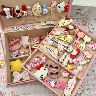 30 ชิ้น ชุดกิ๊บหนีบผมสีชมพูลายลูกแมวน่ารัก สไตล์ สุ่ม