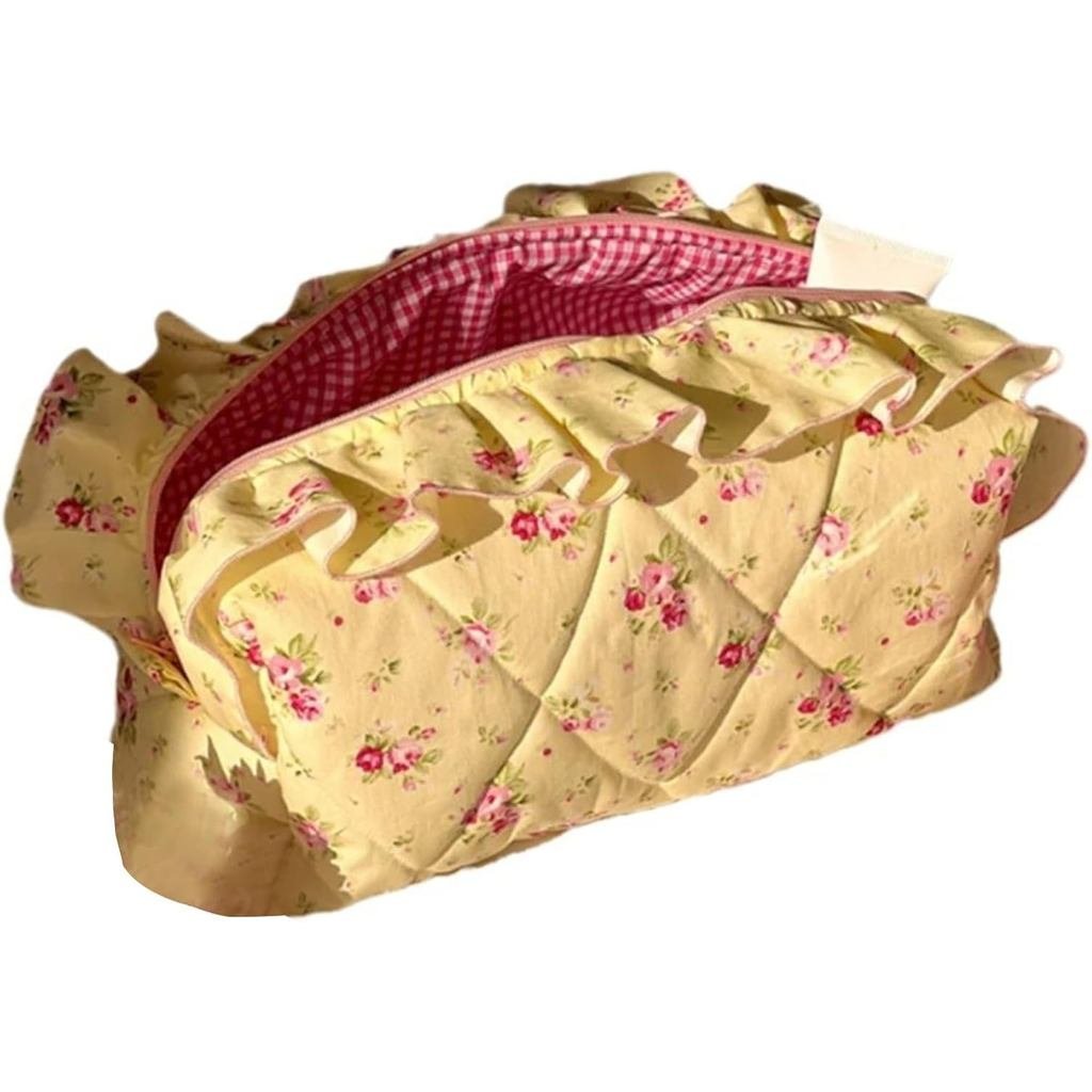 Cotton Makeup Bag Makeup Bag Coquette Accessories Large Capacity Pouch Stylish Pouch Toiletries Bag 