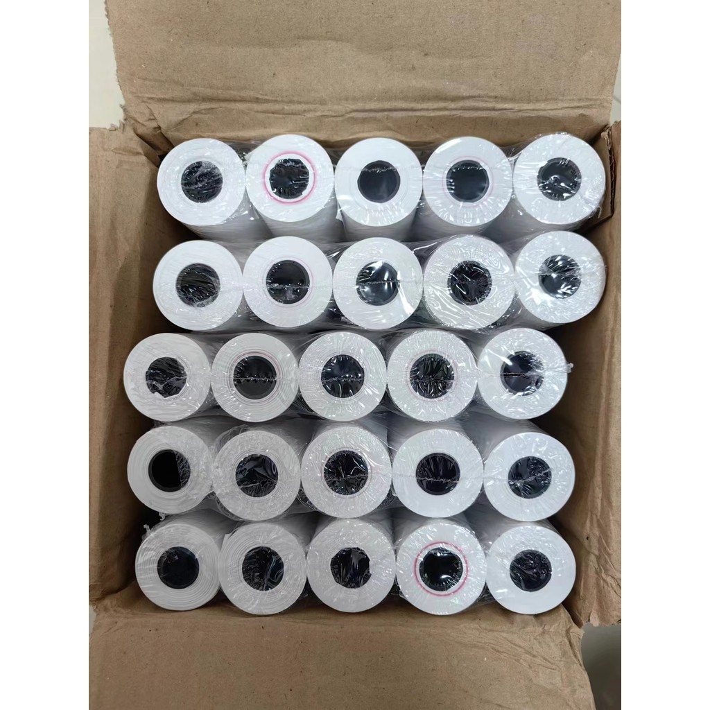 57x40 กระดาษความร้อน x100 ม้วนกระดาษพิมพ์ความร้อน 57x40 กระดาษลงทะเบียนเงินสด 57 * 40 ทั้งกล่อง 100 