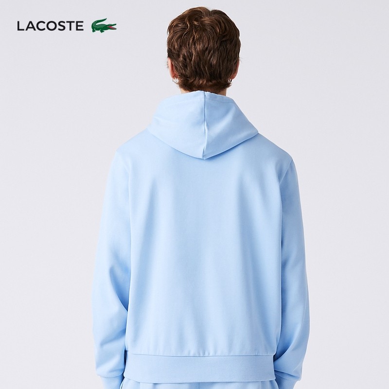เสื้อฮูดดี้สำหรับผู้ชายแบรนด์ Lacoste สีทึบ SH2567