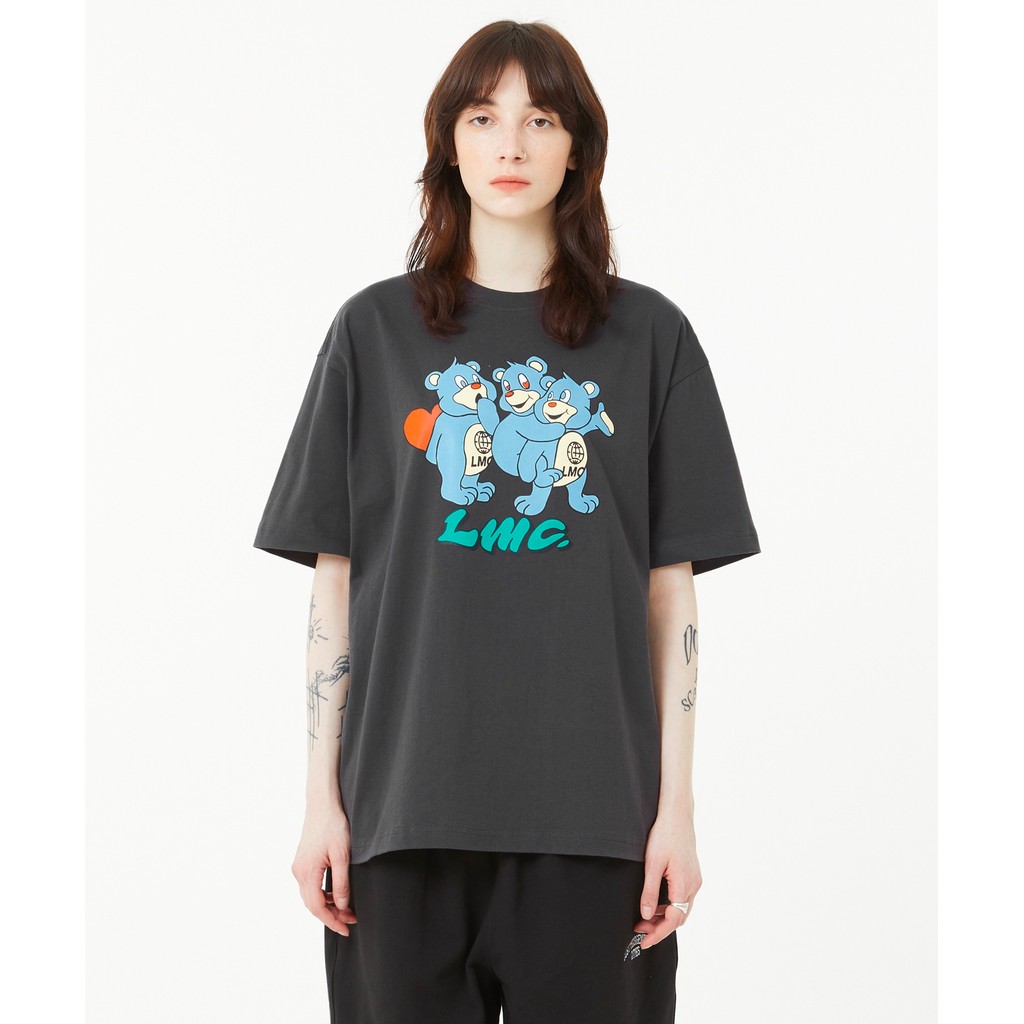 [i4p Studio] เสื้อยืดลายหมีสามตัว แบบครึ่มบ่า สไตล์คู่รัก