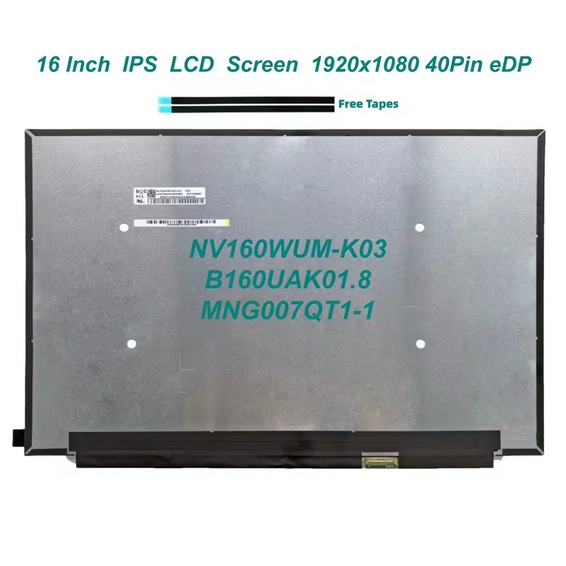 16.0'' LCD Touch Screen NV160WUM-K03 MNG007QT1-1 B160UAK01.8 Laptop LCD Screen Display Panel