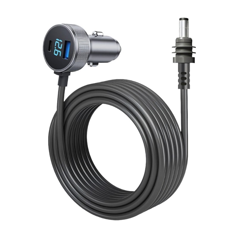QUU Vehicle Car Chargers Power Adapter พร้อมสาย Type C 35W USB A 30W และ 2M