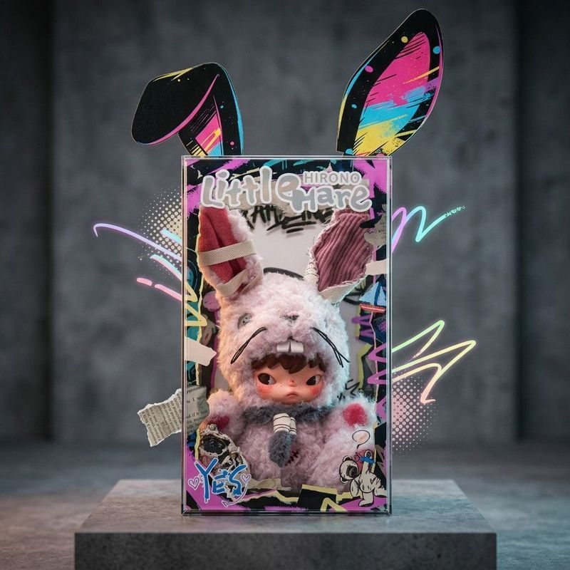 Hirono กล่องแสดง Hirono Little Hare Monster Carnival Bunny Graffiti