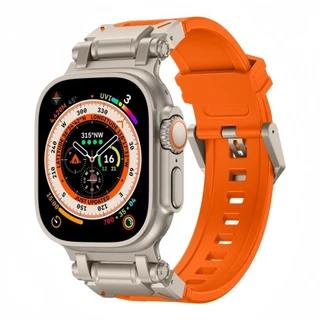 สาย Apple Watch Series 1-12 SE Ultra 2 ซิลิโคน ใส่สบาย ใช้ได้ทุกรุ่น for iwatch 44mm 45mm 46mm 49mm