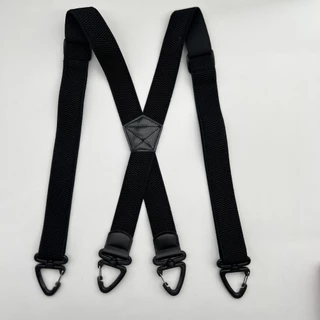 LAMIABOTTE Suspenders, Heavy Duty Y-Type X-Type Elastic Pants Braces, Simple กว้าง 3.8 ซม.พร้อม 3/4 Rotatable Gripper Clasps Retro ปรับ Suspenders ทํางานใช้