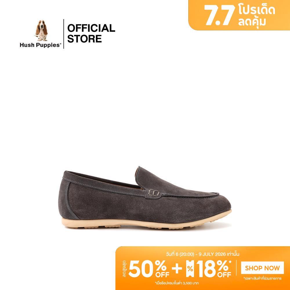 Hush Puppies รองเท้าผู้ชาย รุ่น  HP 8HCFSB416G - สีเทา (รองเท้าลำลองหนังแท้ แบบสวม)