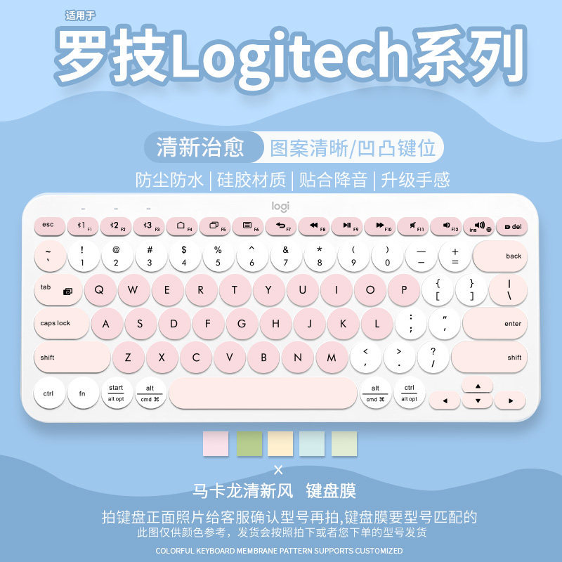 กลิ่นเหมาะสําหรับ Logitech MX คีย์คีย์บอร์ดฟิล์ม K380 K480 K580 MK470 แป้นพิมพ์เดสก์ท็อป Pad K390 คี