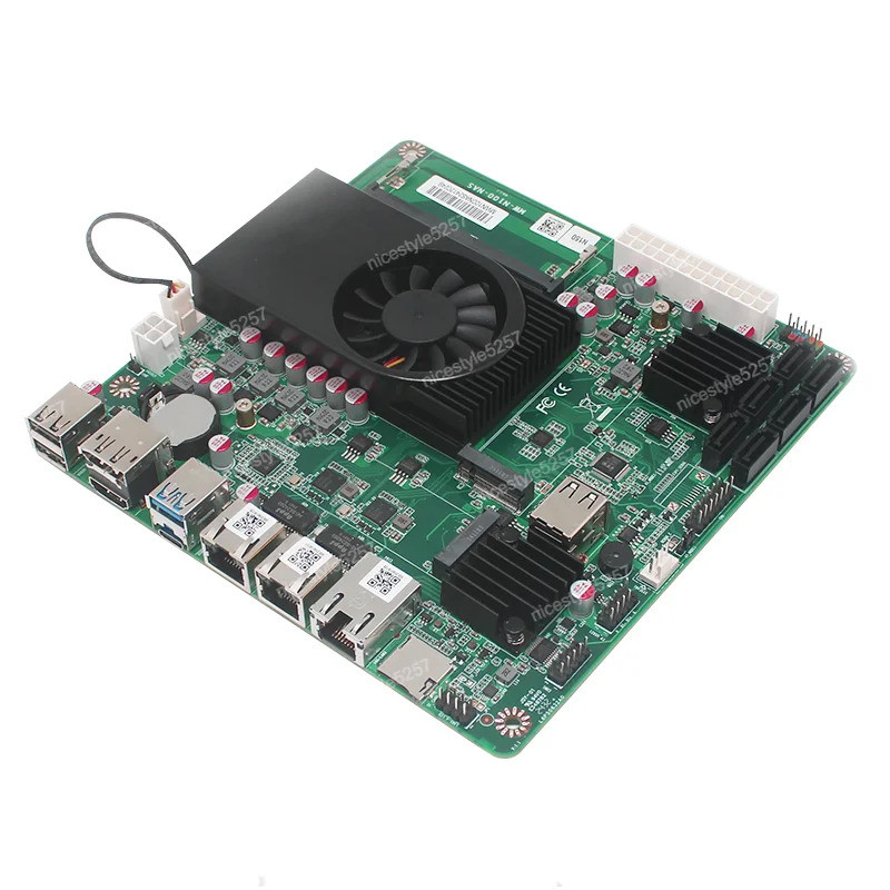 I3 N305/N150 บอร์ดหลัก NAS หกบิต 10 พอร์ตเครือข่าย Gigabit 2 2.5G/1 2 ม.2