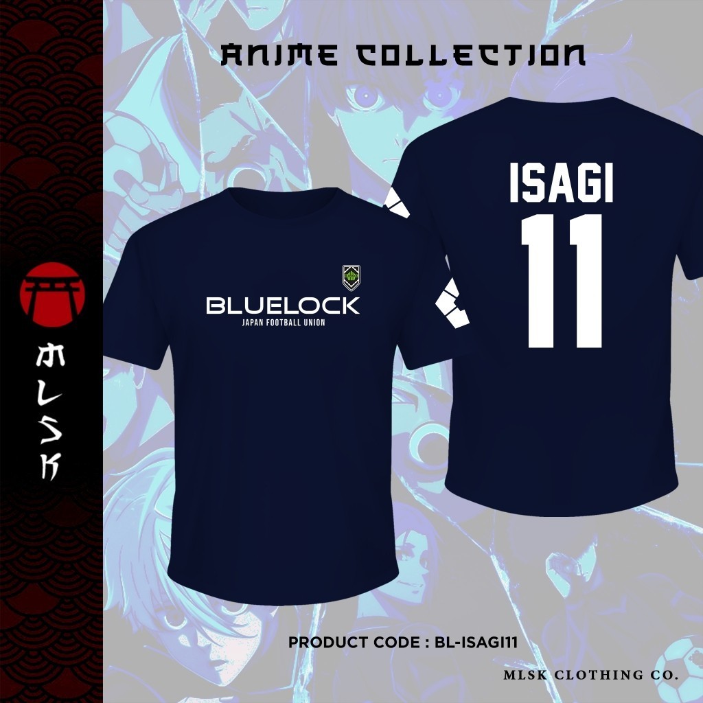 พร้อมส่ง เสื้อยืดผู้ชาย Anime Blue Lock ISAGI คอสเพลย์ ผ้าฝ้ายแท้100% ใส่สบายสุดๆ แฟชั่น t shirt สีพ
