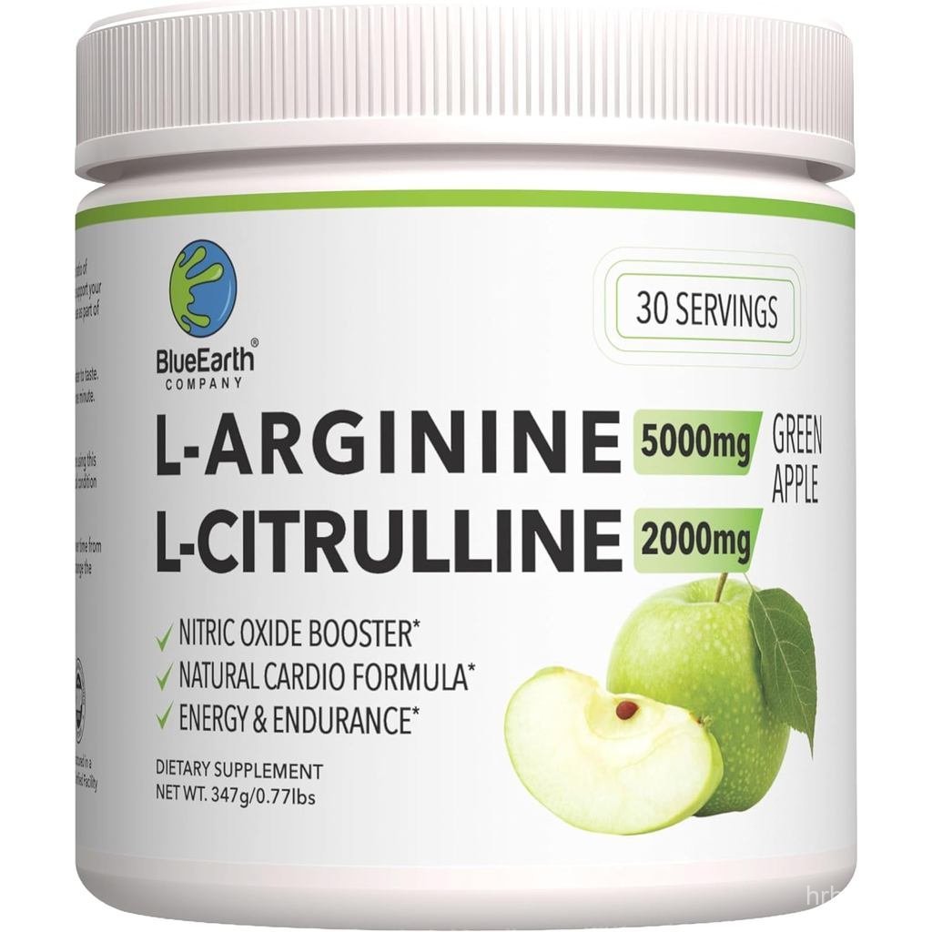 L-Arginine 5000mg + L-Citrulline 2000mg Complex Powder อาหารเสริม Drink Mix - Nitric Oxide Booster f