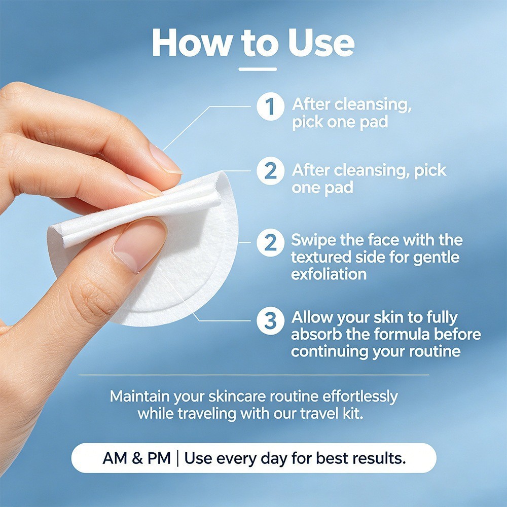 PHA Succinic Acid Calming Toner Pads . และ แผ่น ความร้ายแรง
