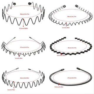 STAR 6Pcs/Set ที่คาดผมโลหะทนทาน ใช้ได้ทั้งชายหญิง ใส่ไม่บีบหัวไม่เจ็บหัว ล่องหน ป้องกันการลื่นไถล กีฬาที่สะดวก ล้างห