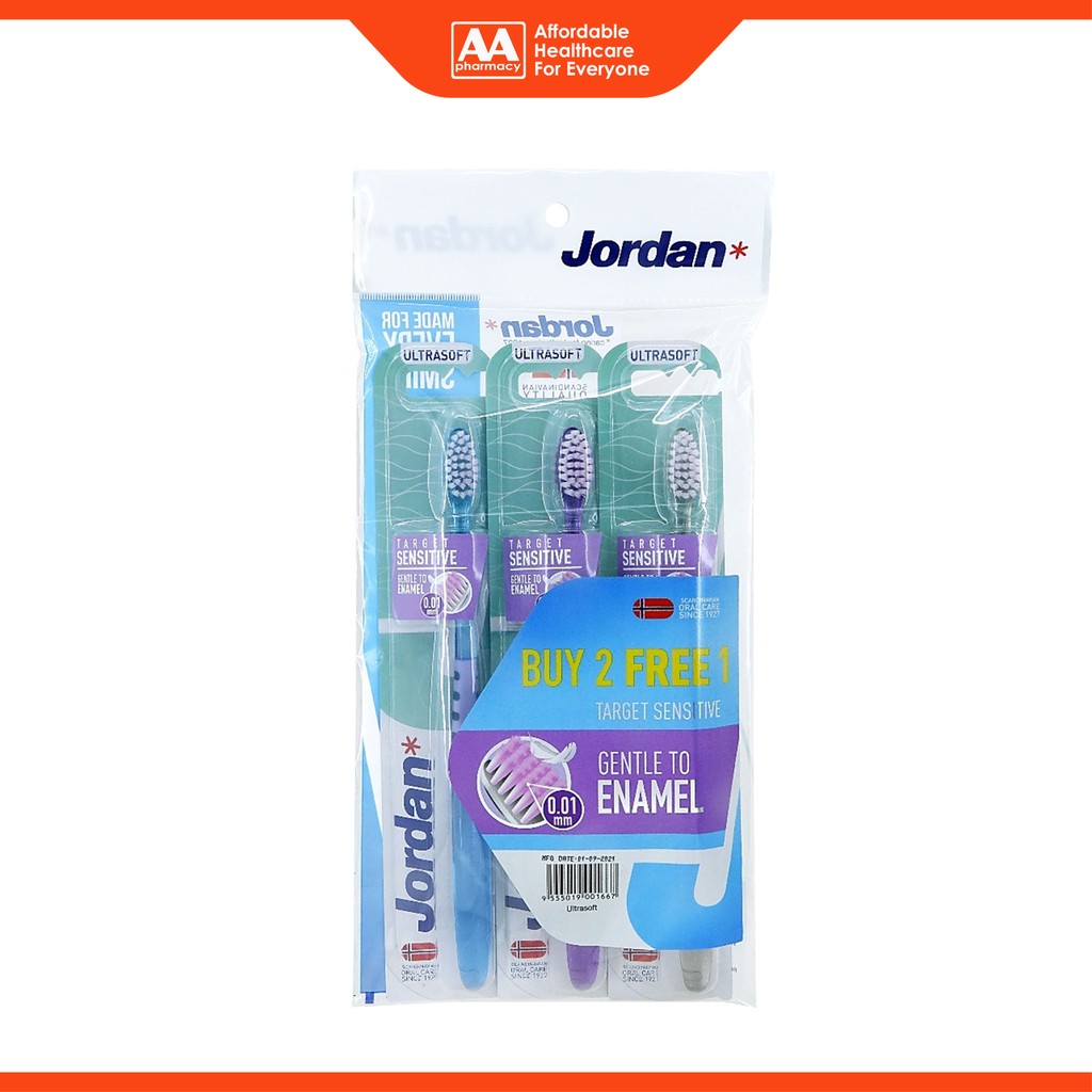 แปรงสีฟัน Jordan Target Sensitive Ultrasoft (3s)