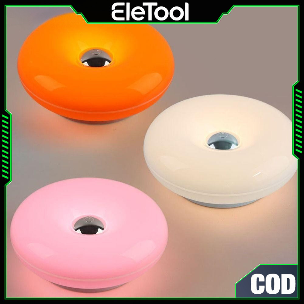 【CODส่งเร็ว】โคมไฟติดผนังโดนัท พลาสติกโมเดิร์น LED ไฟตกแต่งปลั๊กUSB Ambient Light ได้สวิตช์สัมผัสโคมไฟห้องนั่งเล่น