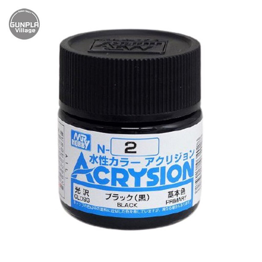 Mr.Hobby MR.ACRYSION COLOR N-02 BLACK 4973028034028 (สี)