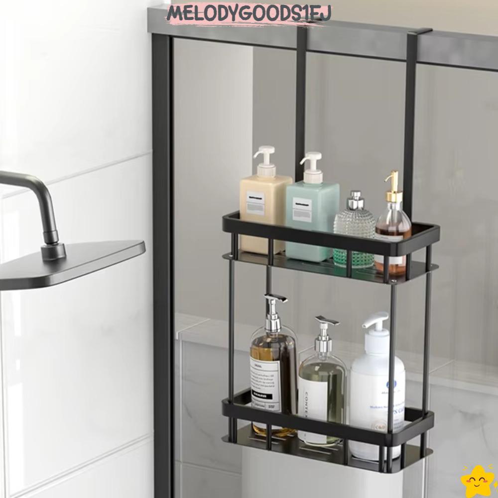 MELODYGOODS1FJชั้นแขวนห้องน้ํา,มากกว่าประตูที่ถอดออกได้ห้องน้ําชั้นวาง,ทนทานมัลติฟังก์ชั่ประหยัดพื้นที่ไม่เจาะตะกร้าเก็บครัวห้องน้ําจัด