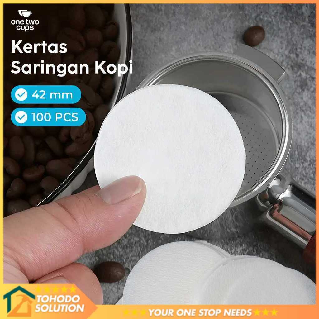 One Two Cups Coffee Filter Paper Moka Pot 100 ชิ้น - OJ1