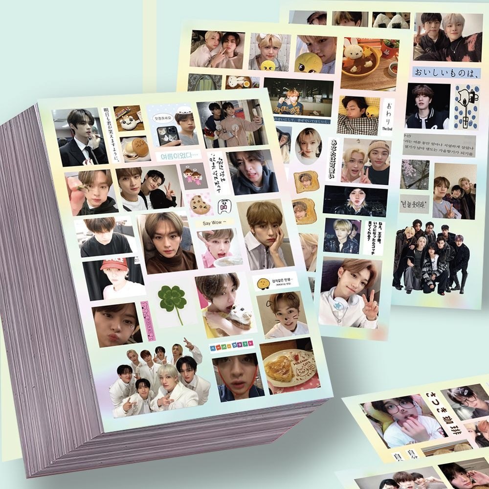32 แผ่น StrayKids ตัดสติกเกอร์ฟิล์มกลุ่มเกาหลี Kpop Fang Chan Han Zhicheng อุปกรณ์ต่อพ่วงบรรจุวัสดุส