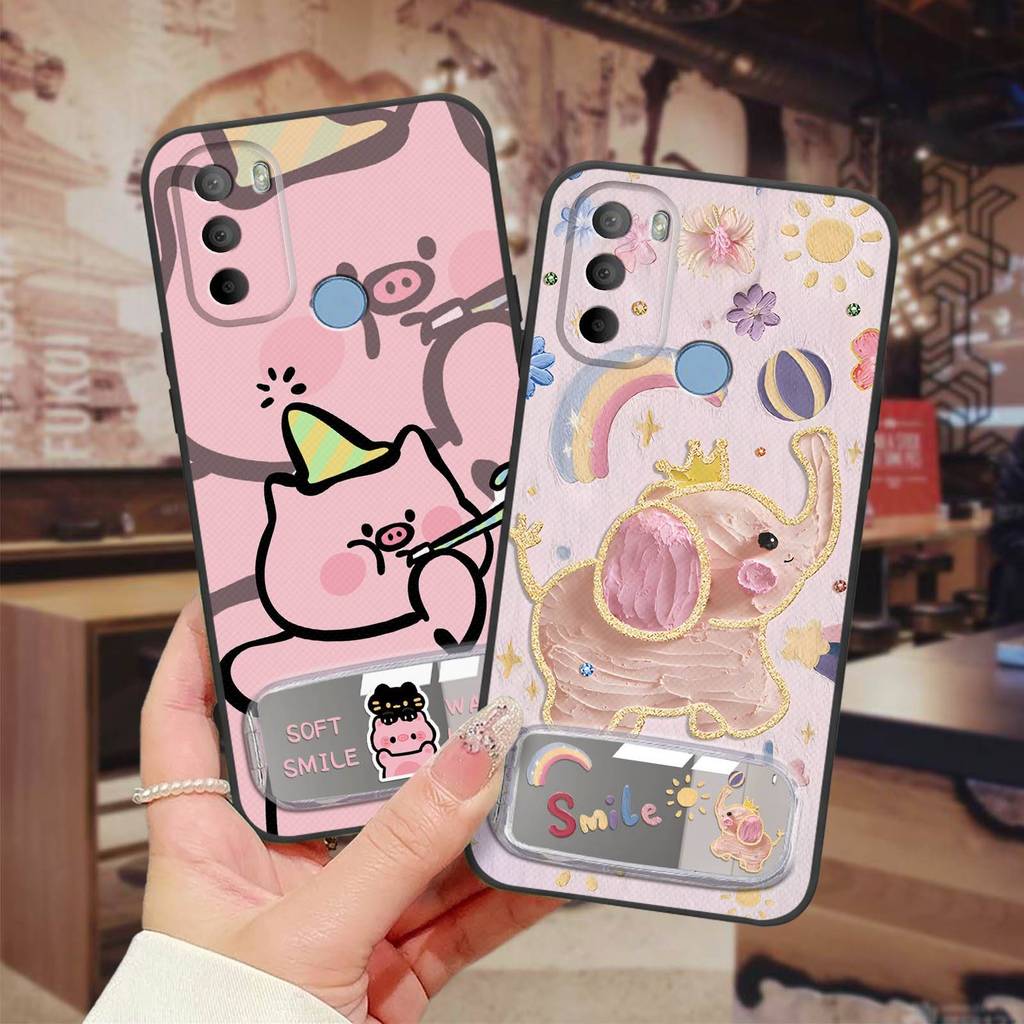 3D ปกหลังเคสโทรศัพท์สําหรับ MOTO G31 พร้อมลายนิ้วมือ/XT2178-1 การ์ตูนป้องกันฝุ่นสามมิติผู้ถือโทรศัพท