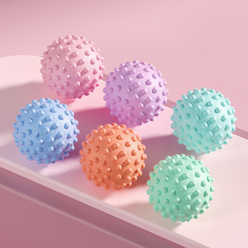 TPR Bump Fascia Ball กล้ามเนื้อลึกผ่อนคลายนวดเท้าฟิตเนส Ball Solid Hold โยคะบอลคอ Mask Ball Lss