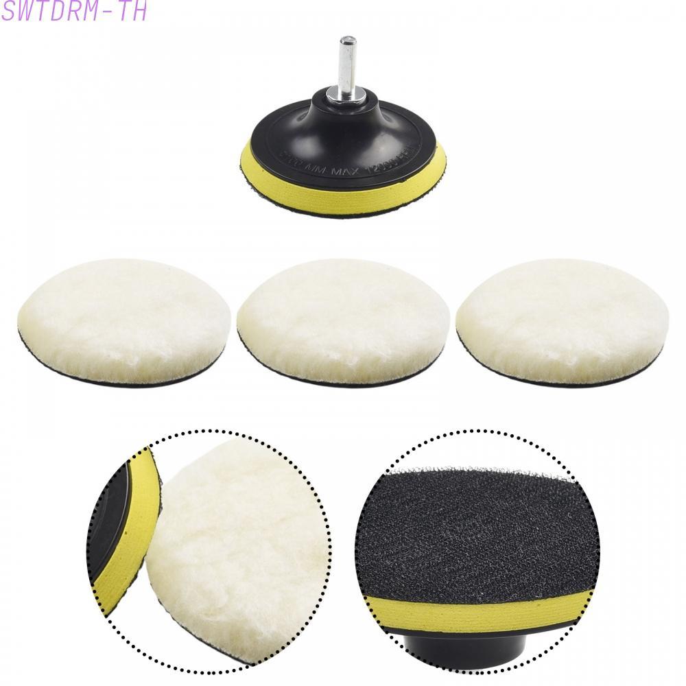 【SWTDRM】5x/set 4 Buffing Polishing Pads Wool Wheel Mop Kit For Car Polisher Drill - UK