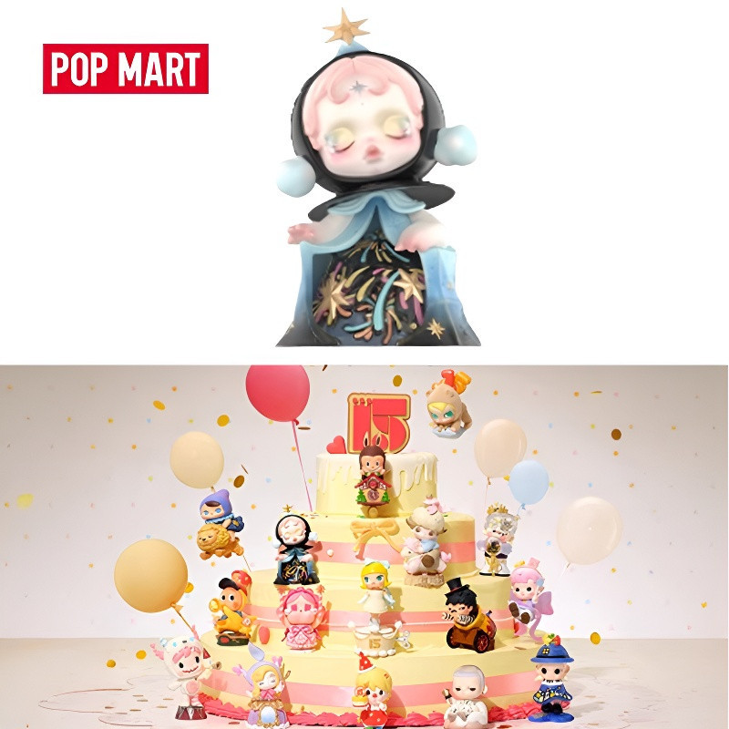 POPMART Celebrating the moment Series 15th Anniversary Series Figures กล่องตาบอดของเล่นของขวัญ