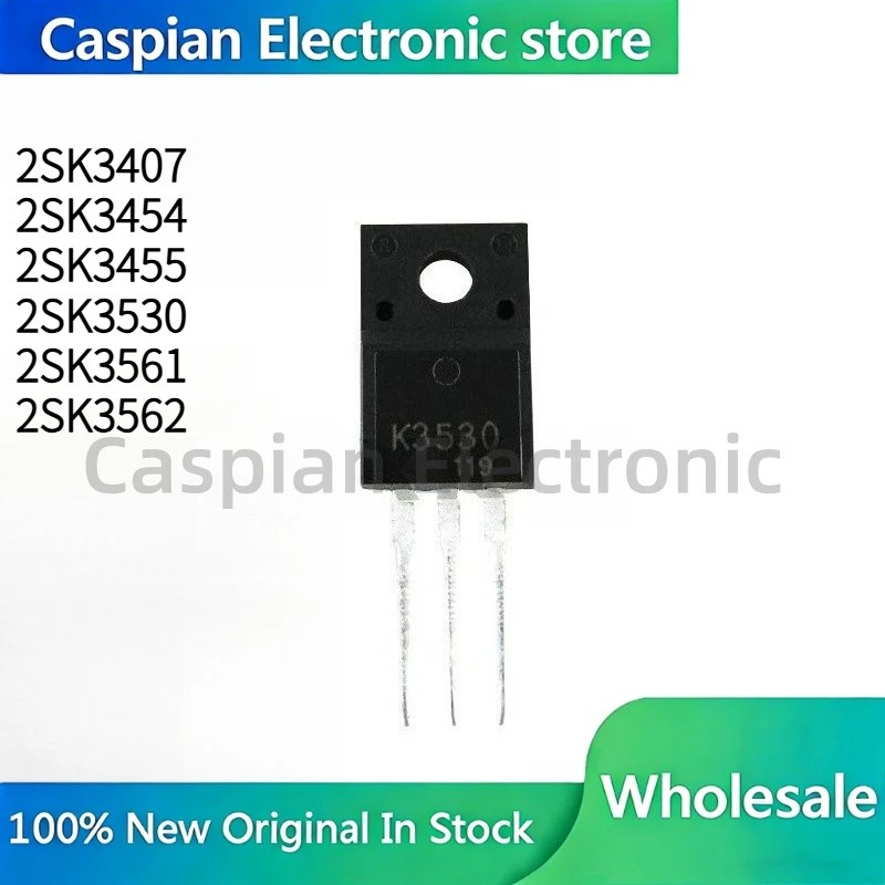 5PCS 2SK3407 K3407 2SK3454 K3454 2SK3455 K3455 2SK3530 K3530 2SK3561 K3561 2SK3562 K3562 TO-220F Fie