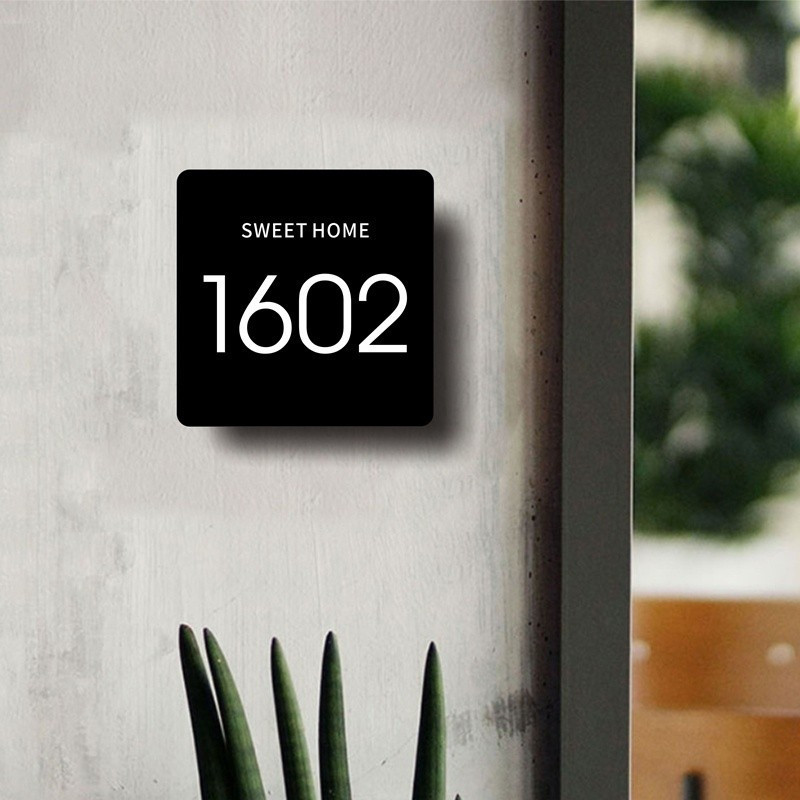Tyk ที่กําหนดเอง House Number อะคริลิค House Number สติกเกอร์ House Number แผ่นครัวเรือน Creative Ho