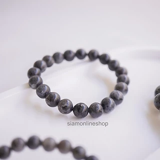Natural st one หินสีลาบราโดไรท์ เลือกขนาดเม็ดหินได้ (4-10 มม.) สร้อยข้อมือหินแท้ by siamonlineshop