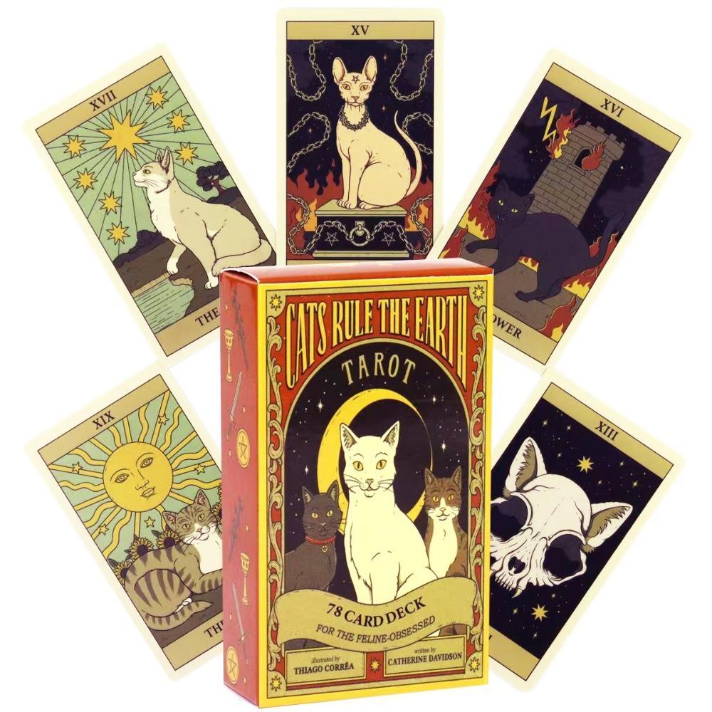 10.3*6ซม.แมวRule the Earth Tarot: สํารับ 78 ใบสําหรับFeline-Obsessed