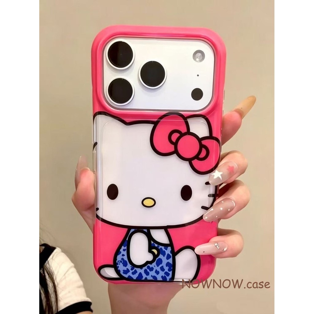 สําหรับ iPhone 17 16 15 14 13 12 11 Pro Max X XR XS Max 7 8 Plus สีชมพูและน่ารักลูกแมว-หัวใจตัดออกแบบเคสโทรศัพท์ปกอ่อน